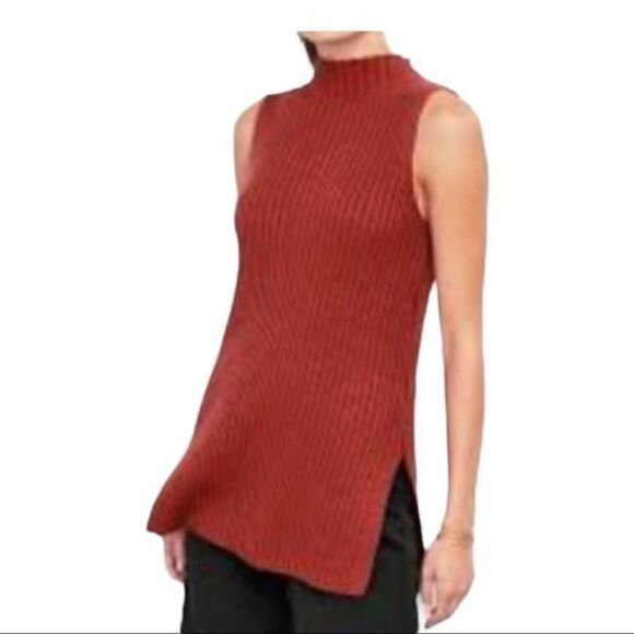 #152 GARNETT HILL linen & cotton sweater tank - Picture 1 of 8
